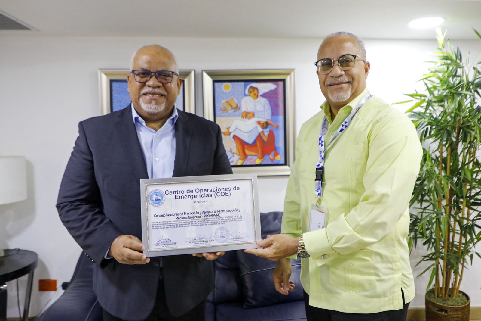 Promipyme recibe reconocimiento del COE